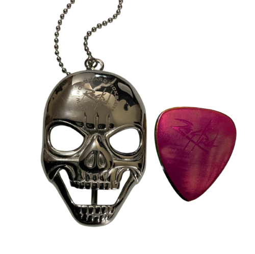 Skull Necklace (Pick Holder) with Rock Hard Pick (Beveled Edge) Included!